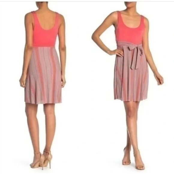 NWT Summer tank dress stretch The Vanity Room Nordstrom fit & flare style Sz L - Picture 1 of 5
